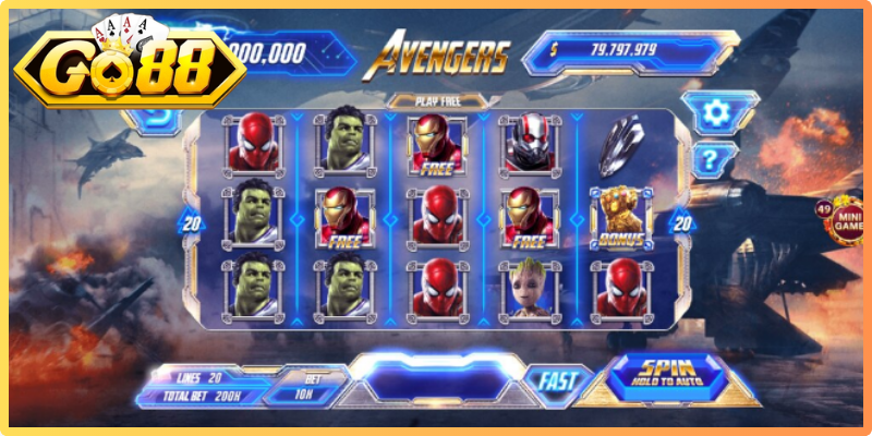 Nổ Hũ Siêu Anh Hùng Go88 – Khám Phá Thế Giới Quay Thưởng 1 Nổ hũ siêu anh hùng Go88 là slot hành động với các nhân vật anh hùng