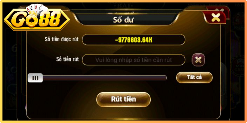 Một số quy định và điều kiện liên quan đến rút tiền Go88